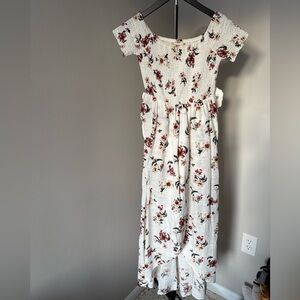 Altar'd State White and Red Floral Dress